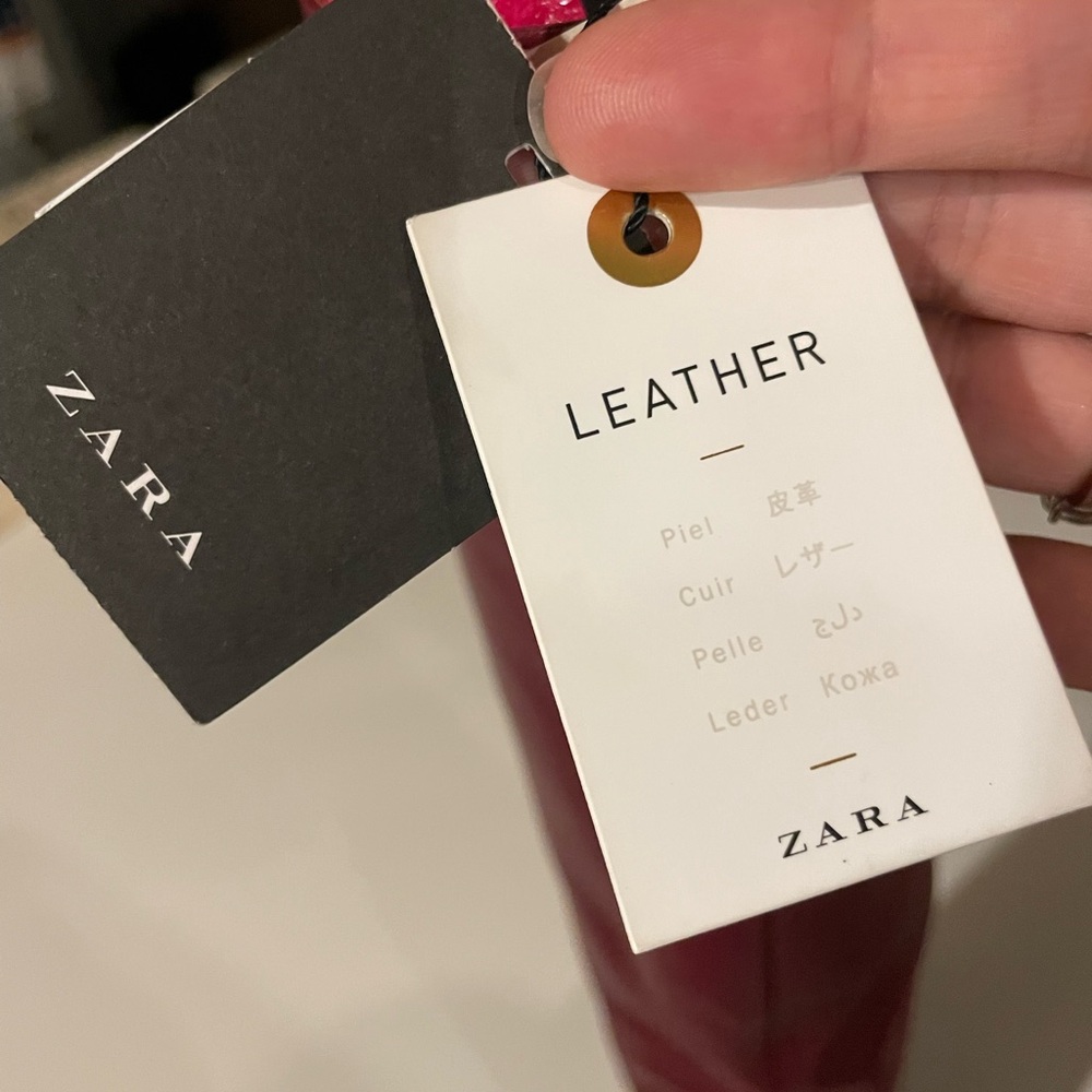 Zara burgundy leather boots - Picture 11 of 12